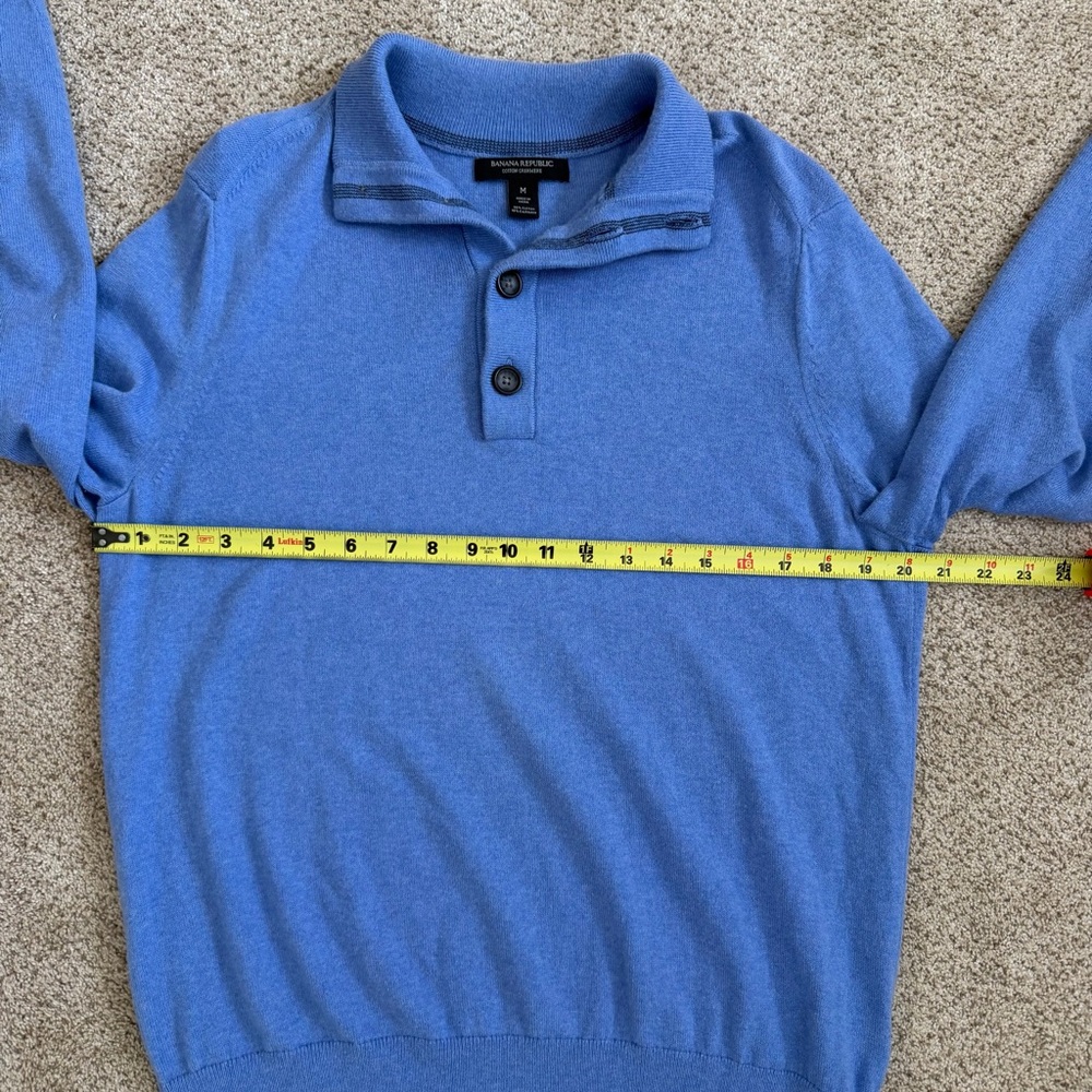 Banana Republic Men's Cotton Cashmere Sweater Blue - Picture 7 of 7